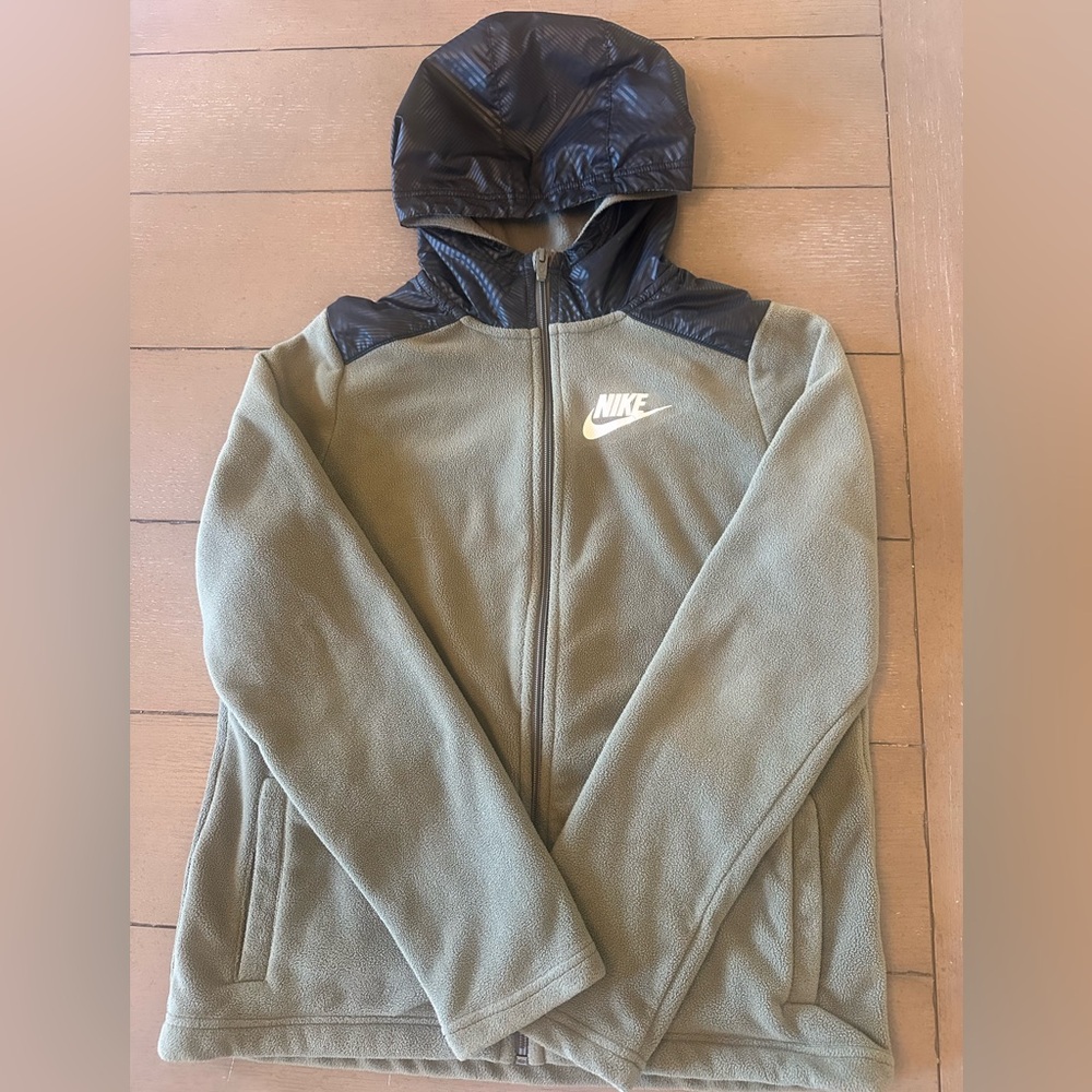Nike Woman’s Olive Green and Black Full Zip Fleece